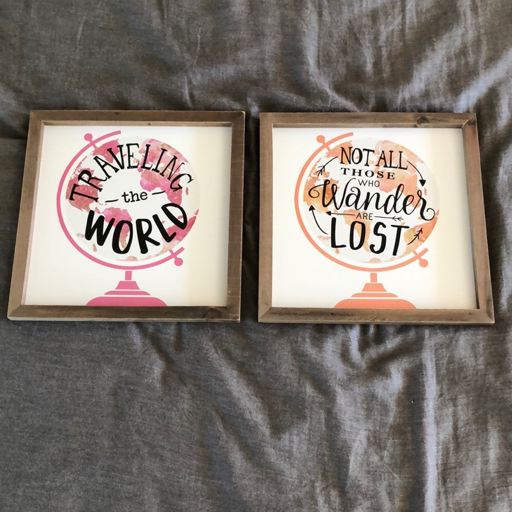 🛍️Travel Inspirational Signs Set